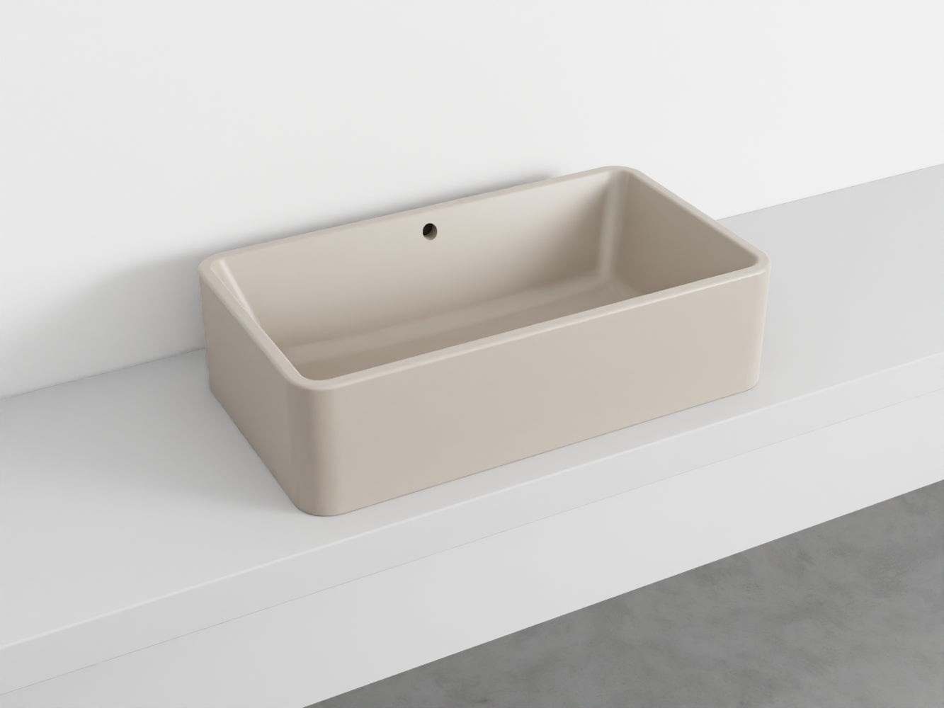 # LAVABO RETTANGOLARE da APPOGGIO 75x20H SHUI COMFORT - CIELO lavandino in ceramica per bagno