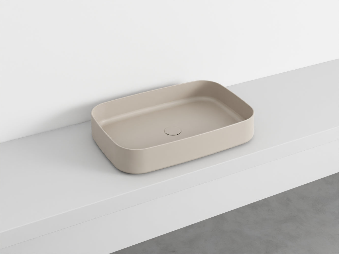 # LAVABO RETTANGOLARE da APPOGGIO SHUI COMFORT - CIELO lavandino in ceramica per bagno