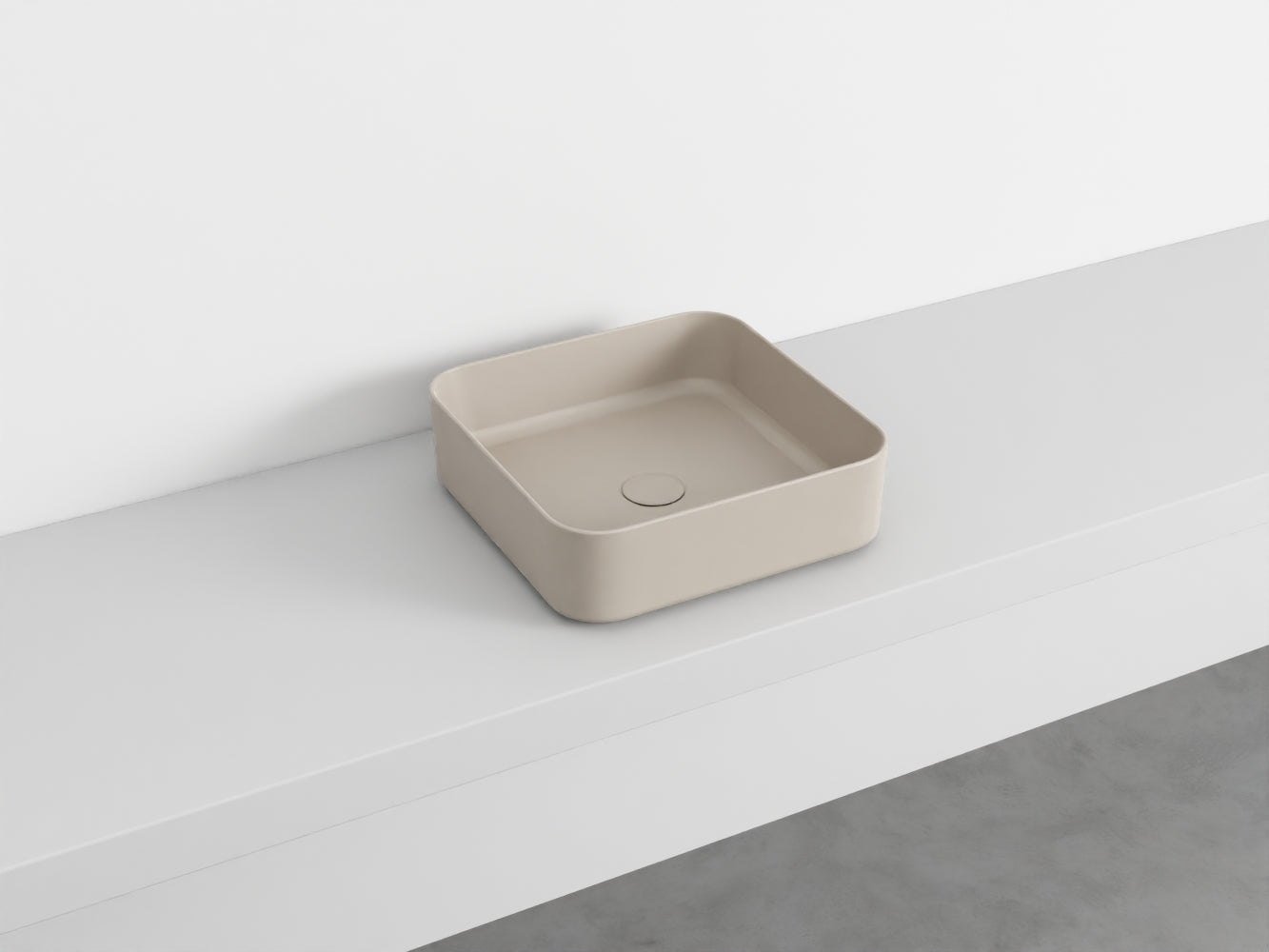 # LAVABO QUADRATO da APPOGGIO SHUI COMFORT - CIELO lavandino per bagno in ceramica