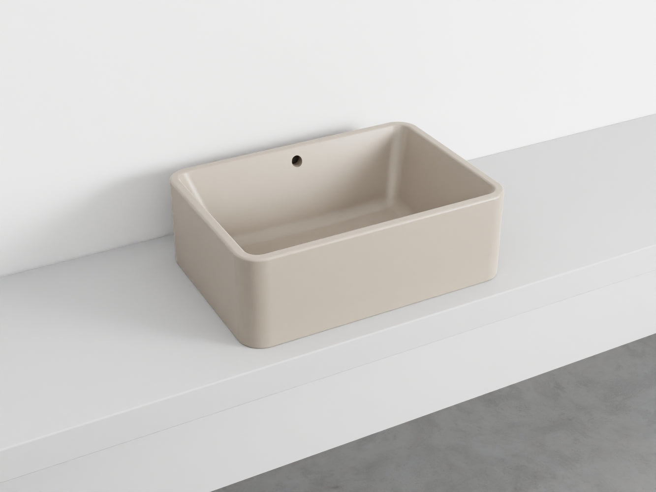 # LAVABO RETTANGOLARE da APPOGGIO 60x20H SHUI COMFORT - CIELO lavandino in ceramica per bagno