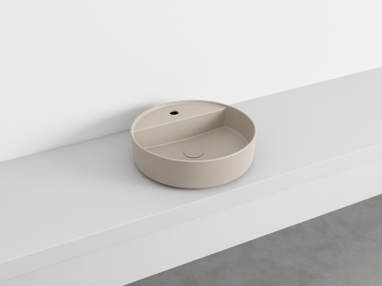 # LAVABO TONDO MONOFORO da APPOGGIO SHUI COMFORT - CIELO lavandino in ceramica per bagno