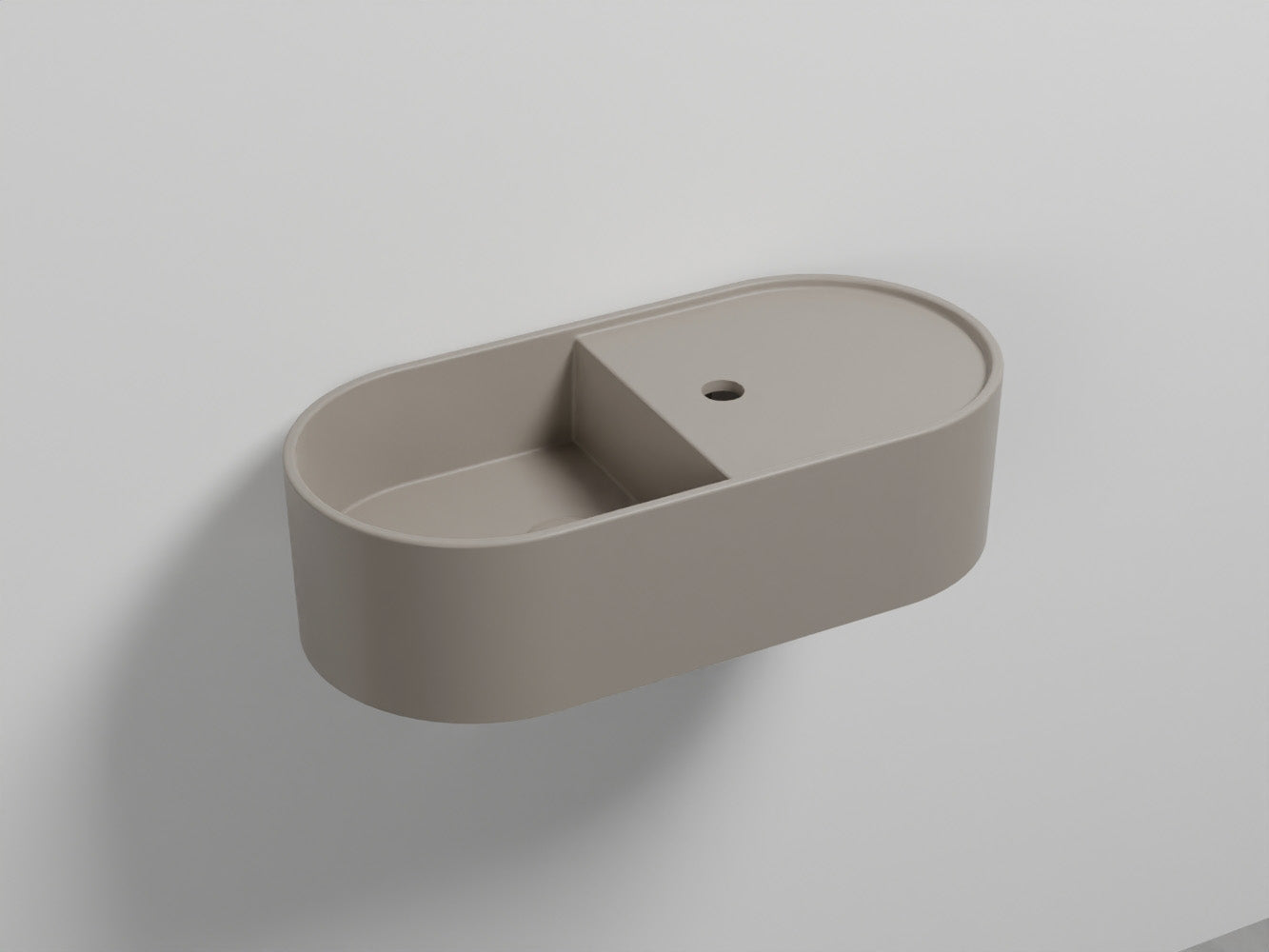 # LAVABO LES PETITES OVALE 60 MONOFORO - CIELO installazione sia sospesa che da appoggio per bagno