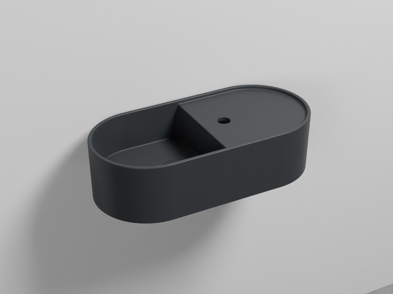 # LAVABO LES PETITES OVALE 60 MONOFORO - CIELO installazione sia sospesa che da appoggio per bagno