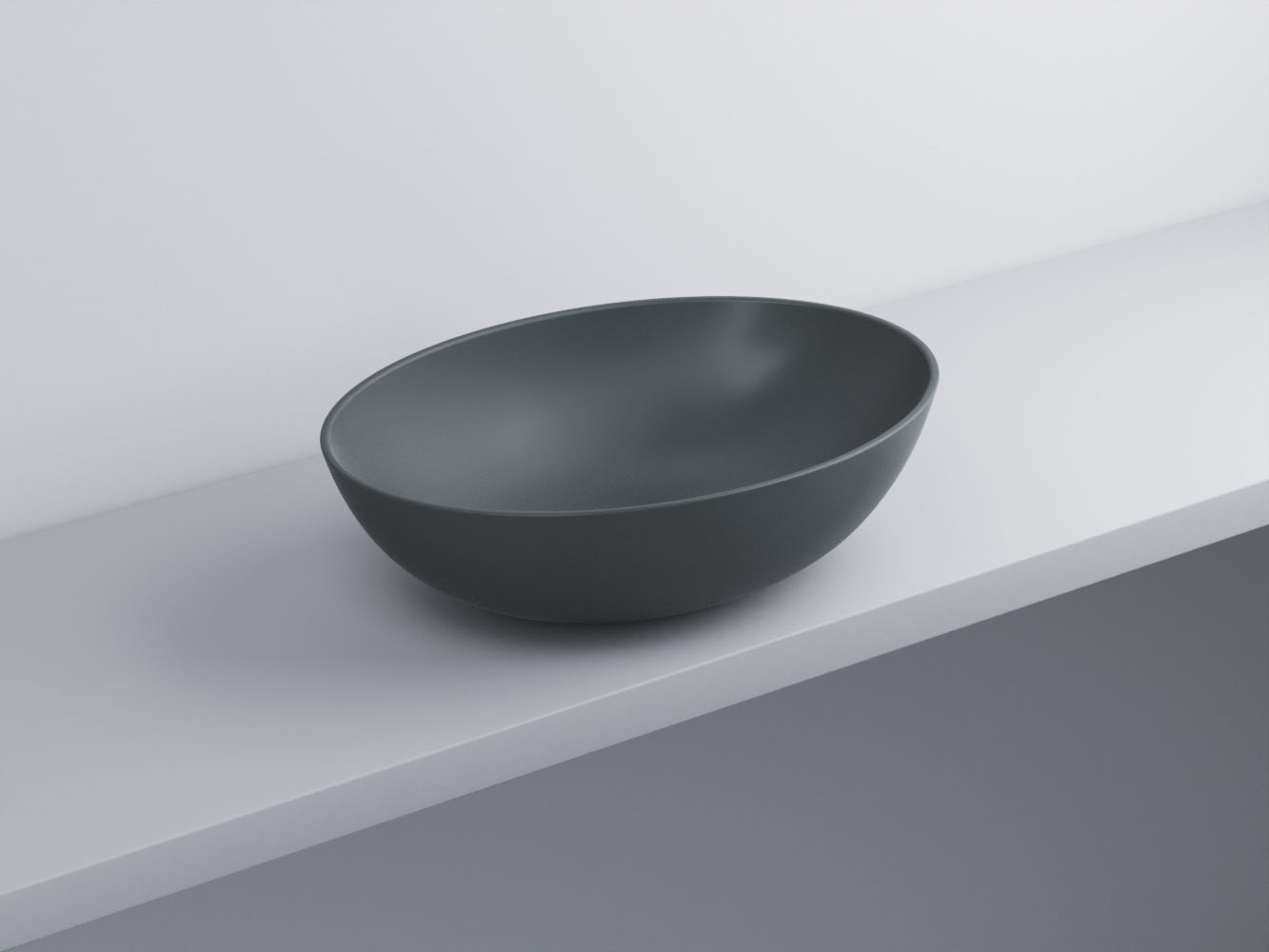 # BACINELLA DA APPOGGIO ECO da 58cm - CIELO proposta moderna e compatta per ambienti bagno dinamici e raffinati