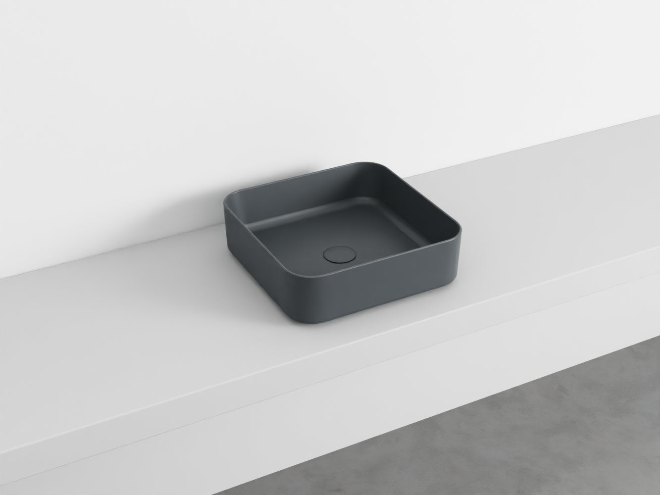 # LAVABO QUADRATO da APPOGGIO SHUI COMFORT - CIELO lavandino per bagno in ceramica