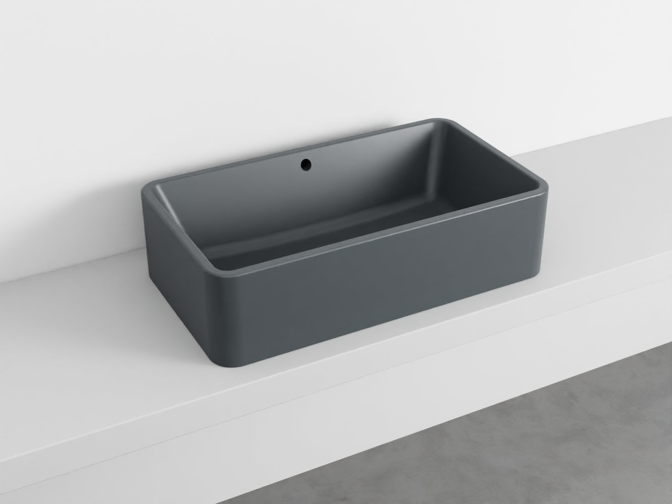 # LAVABO RETTANGOLARE da APPOGGIO 75x20H SHUI COMFORT - CIELO lavandino in ceramica per bagno