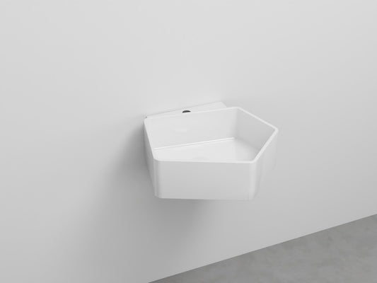 # LAVABO SOSPESO KANTO MONOFORO da 50cm - CIELO in ceramica compatto ed elegante per bagni moderni Made in Italy