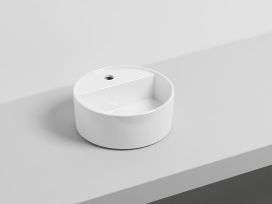 # LAVABO LES PETITES TONDO MONOFORO 28 - CIELO lavandino compatto dalla forma perfettamente tonda