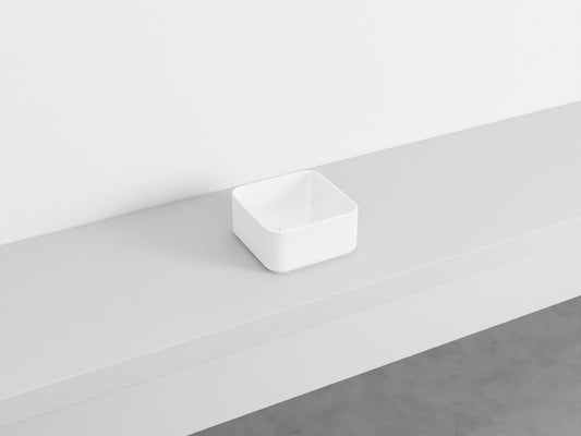 # LAVABO QUADRATO da APPOGGIO MINIMO - CIELO lavandino in ceramica per bagno