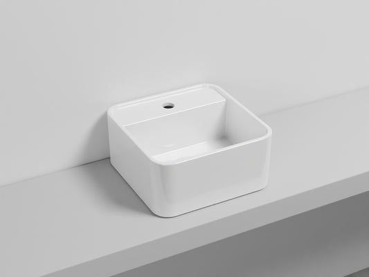 # LAVABO LES PETITES QUADRATO MONOFORO 35 - CIELO lavandino per bagno da appoggio