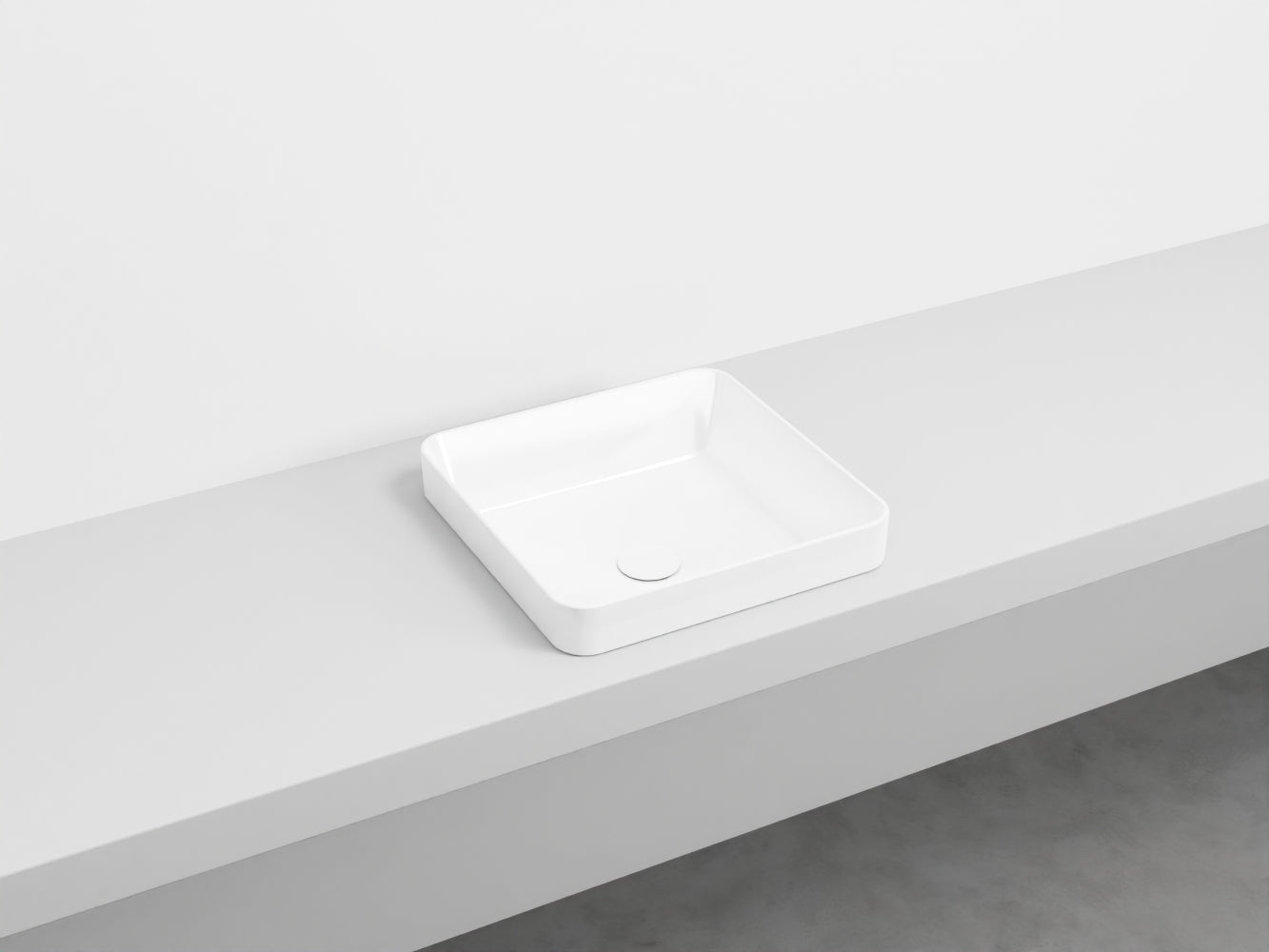 # LAVABO QUADRATO SEMINCASSO ENJOY - CIELO lavandino semi incasso in ceramica made in Italy