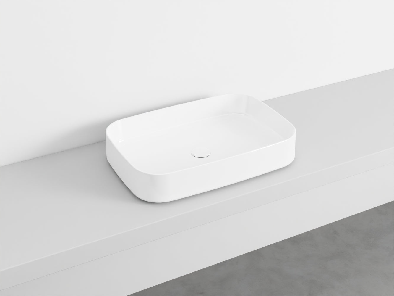 # LAVABO RETTANGOLARE da APPOGGIO SHUI COMFORT - CIELO lavandino in ceramica per bagno