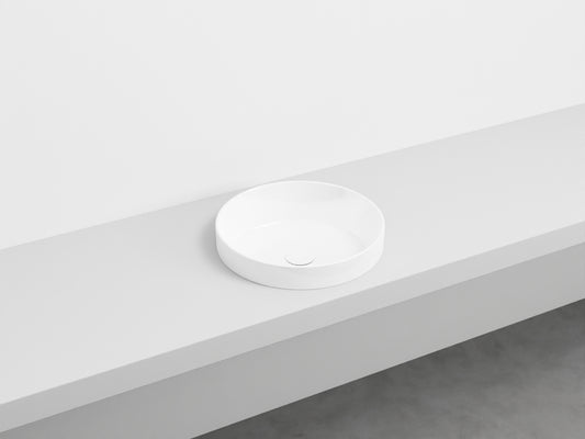 # LAVABO SEMINCASSO ENJOY TONDO - CIELO lavandino a samincasso per un bagno raffinato e moderno