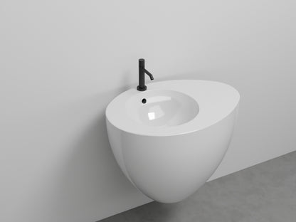 # LAVABO SOSPESO CON TROPPOPIENO LE GIARE 70Cm - CIELO sanitari per bagno in ceramica di alta qualità Made in Italy