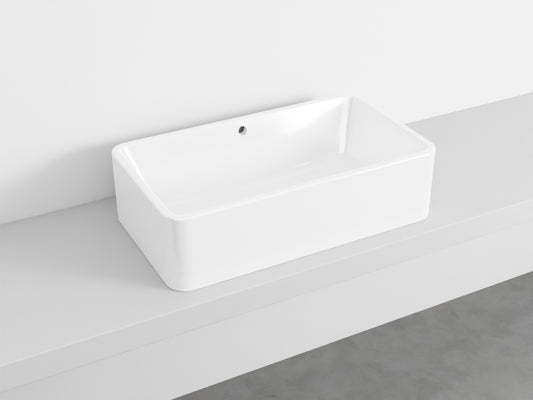 # LAVABO RETTANGOLARE da APPOGGIO 75x20H SHUI COMFORT - CIELO lavandino in ceramica per bagno