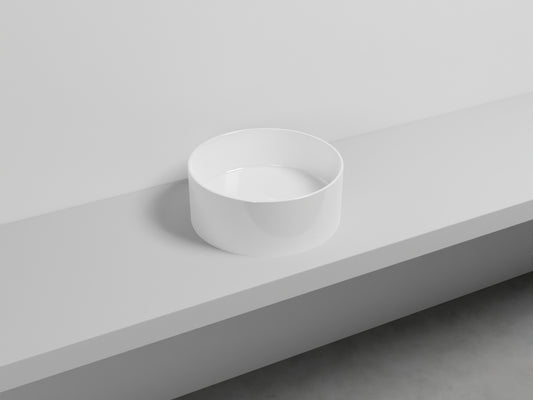 # LAVABO TONDO DA APPOGGIO THEO - CIELO in ceramica di alta qualità made in Italy per il tuo bagno