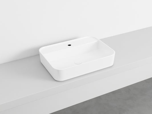 # LAVABO RETTANGOLARE da APPOGGIO MONOFORO SHUI COMFORT - CIELO lavandino sanitari in ceramica per bagno
