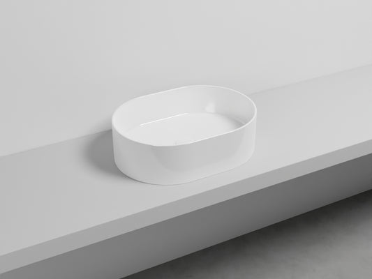 # LAVABO OVALE DA APPOGGIO THEO - CIELO in ceramica di alta qualità made in Italy per il tuo bagno