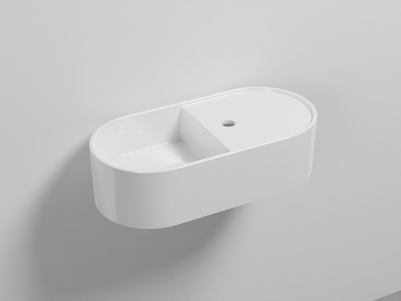 # LAVABO LES PETITES OVALE 60 MONOFORO - CIELO installazione sia sospesa che da appoggio per bagno