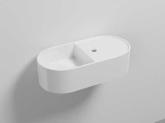 # LAVABO LES PETITES OVALE 60 MONOFORO - CIELO installazione sia sospesa che da appoggio per bagno