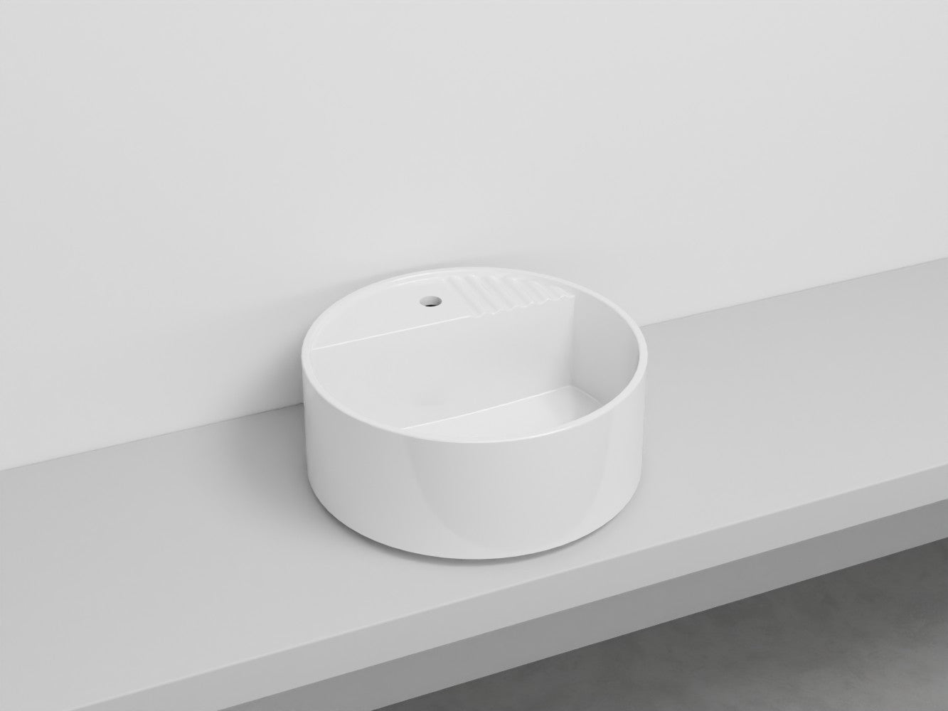 # LAVABO TONDO MONOFORO TIBERINO ARCADIA in ceramica - CIELO lavandino per bagno