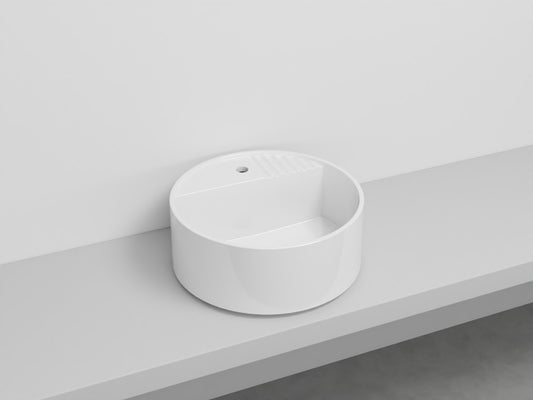 # LAVABO TONDO MONOFORO TIBERINO ARCADIA in ceramica - CIELO lavandino per bagno