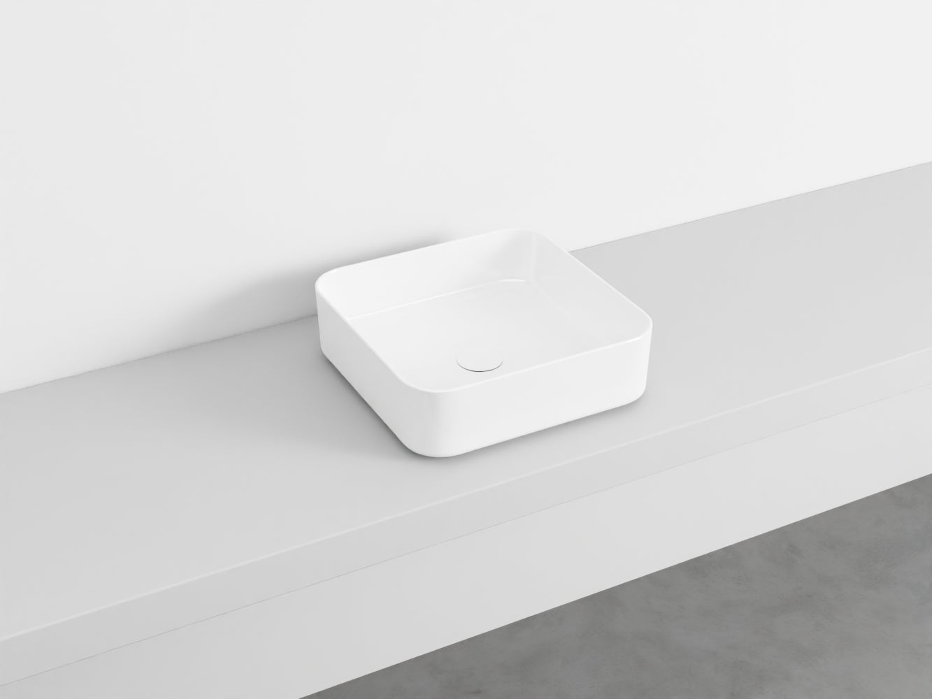 # LAVABO QUADRATO da APPOGGIO SHUI COMFORT - CIELO lavandino per bagno in ceramica