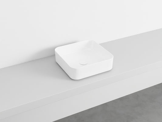 # LAVABO QUADRATO da APPOGGIO SHUI COMFORT - CIELO lavandino per bagno in ceramica