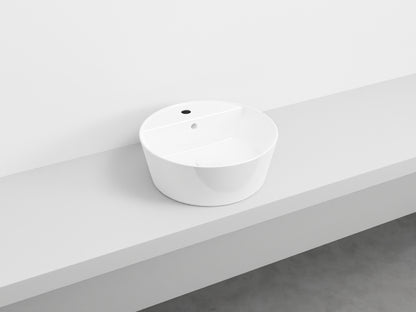 # LAVABO da appoggio HANDY - CIELO  in ceramica smaltata con foro rubinetto e design moderno