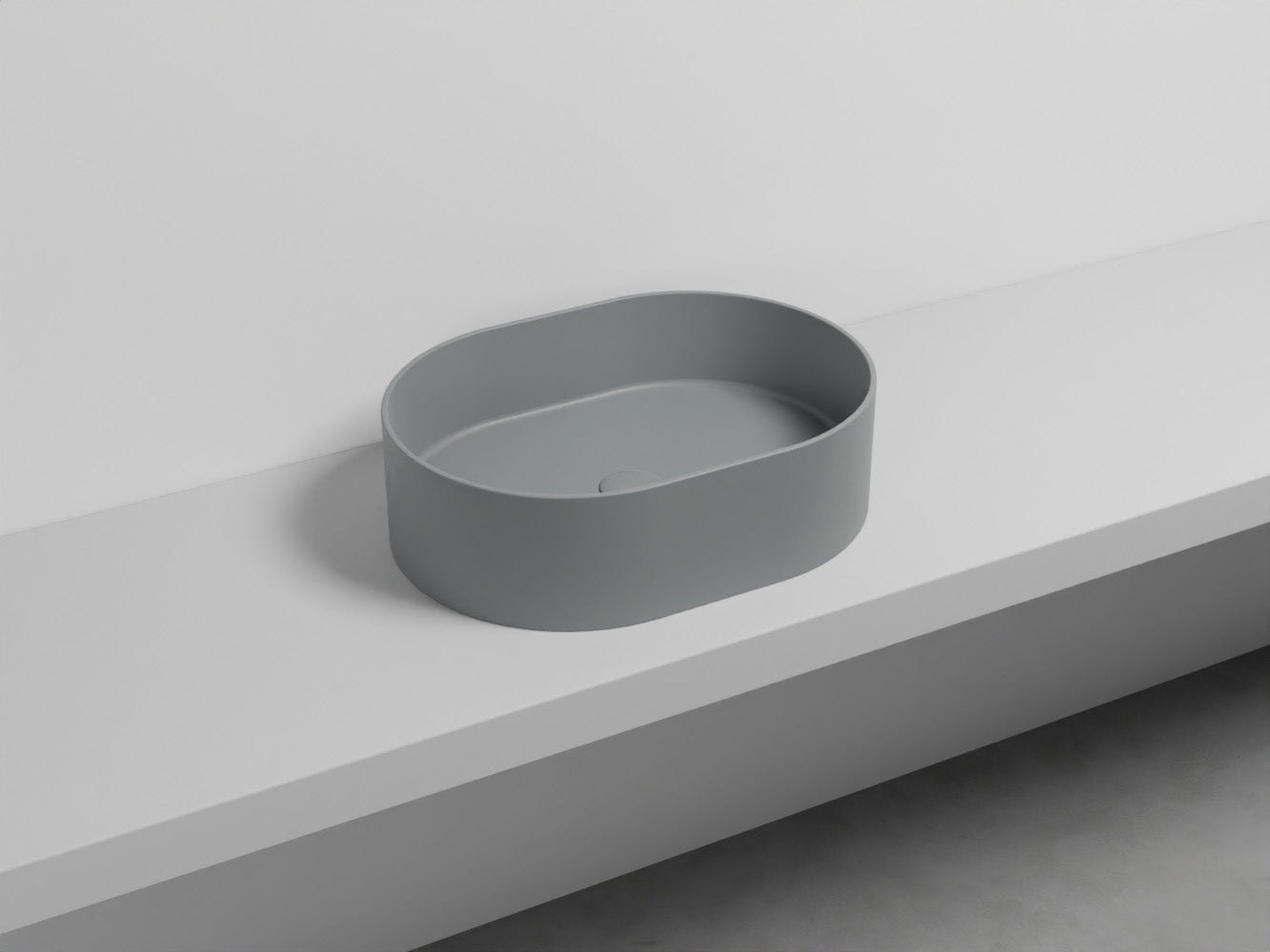 # LAVABO OVALE DA APPOGGIO THEO - CIELO in ceramica di alta qualità made in Italy per il tuo bagno