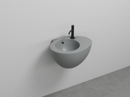 # LAVABO SOSPESO CON TROPPOPIENO LE GIARE 56Cm - CIELO sanitari per bagno in ceramica di alta qualità Made in Italy