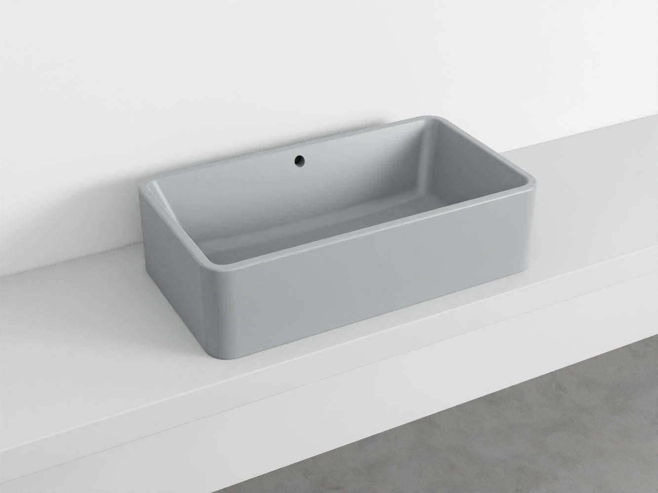 # LAVABO RETTANGOLARE da APPOGGIO 75x20H SHUI COMFORT - CIELO lavandino in ceramica per bagno
