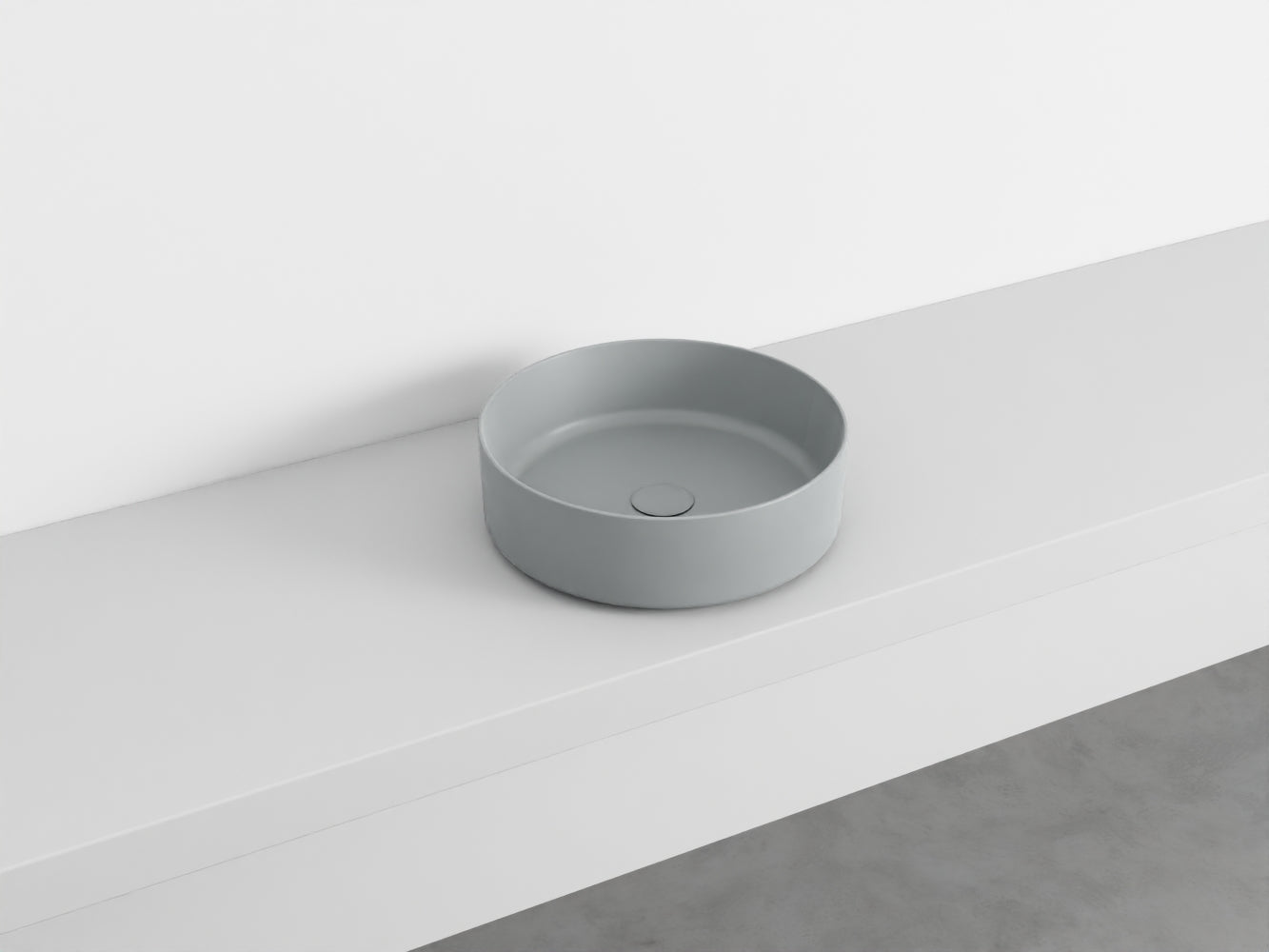 # LAVABO TONDO da APPOGGIO SHUI COMFORT - CIELO lavandino per bagno Made in Italy