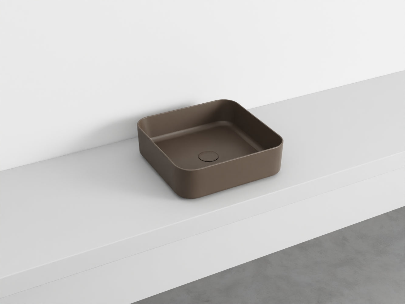 # LAVABO QUADRATO da APPOGGIO SHUI COMFORT - CIELO lavandino per bagno in ceramica