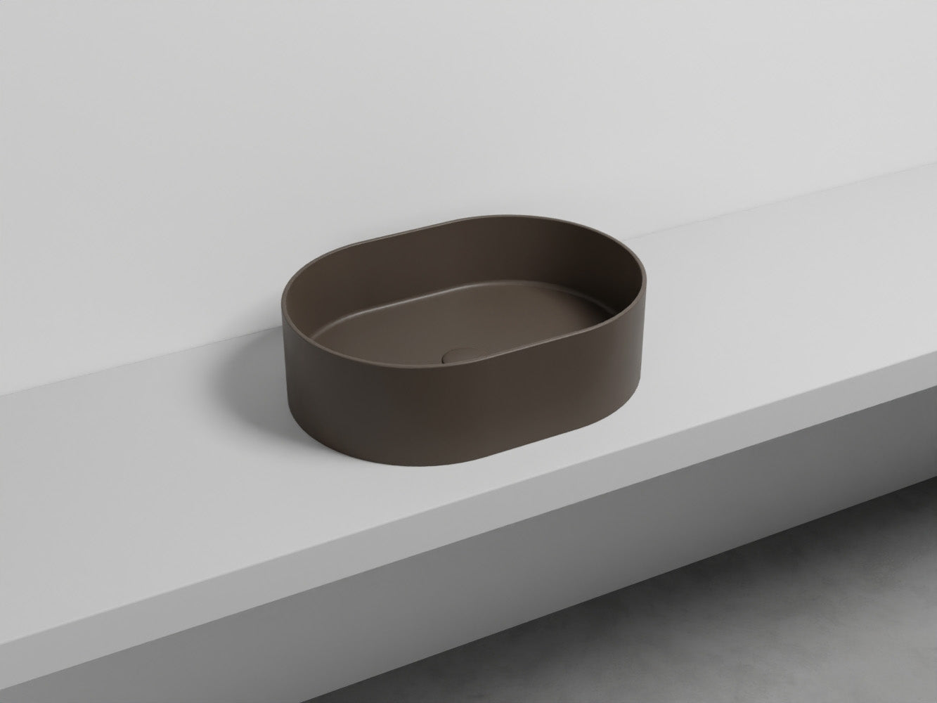 # LAVABO OVALE DA APPOGGIO THEO - CIELO in ceramica di alta qualità made in Italy per il tuo bagno