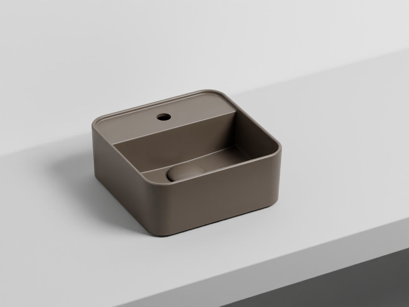 # LAVABO LES PETITES QUADRATO MONOFORO 28 - CIELO lavandino bagno da appoggio compatto