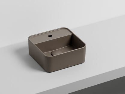 # LAVABO LES PETITES QUADRATO MONOFORO 28 - CIELO lavandino bagno da appoggio compatto