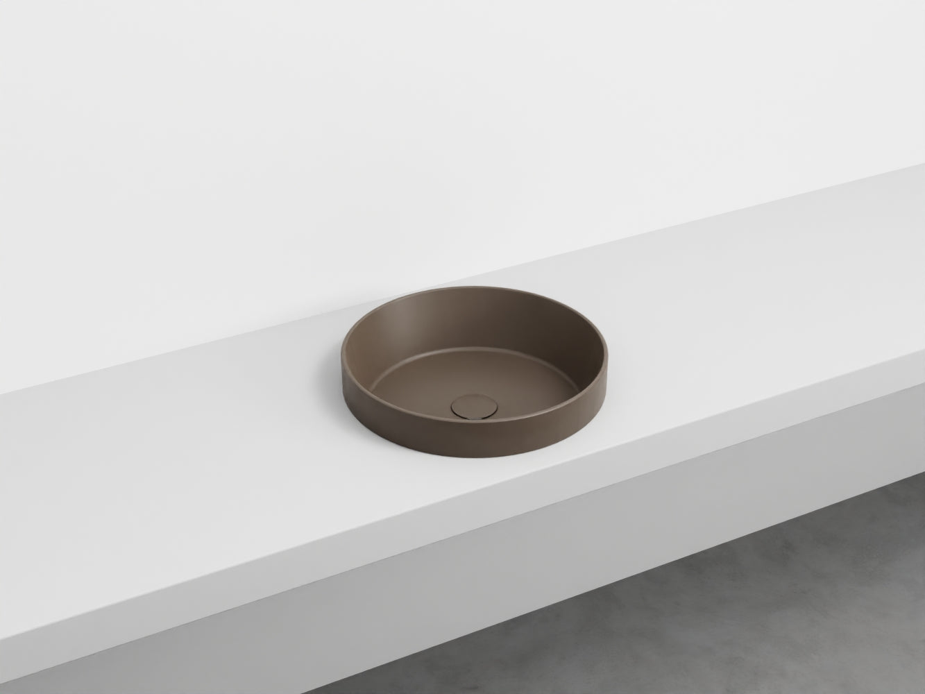 # LAVABO SEMINCASSO ENJOY TONDO - CIELO lavandino a samincasso per un bagno raffinato e moderno