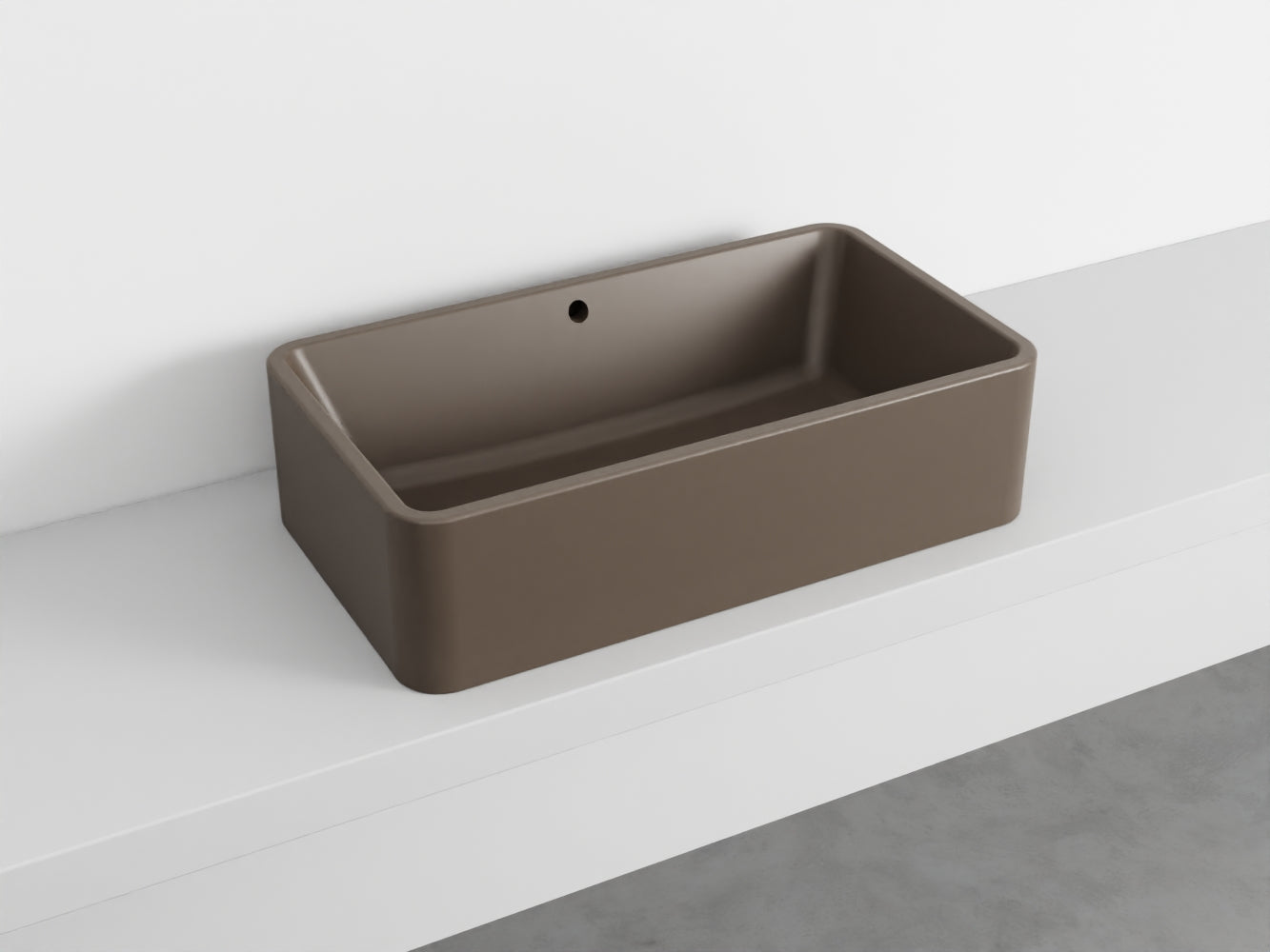 # LAVABO RETTANGOLARE da APPOGGIO 75x20H SHUI COMFORT - CIELO lavandino in ceramica per bagno