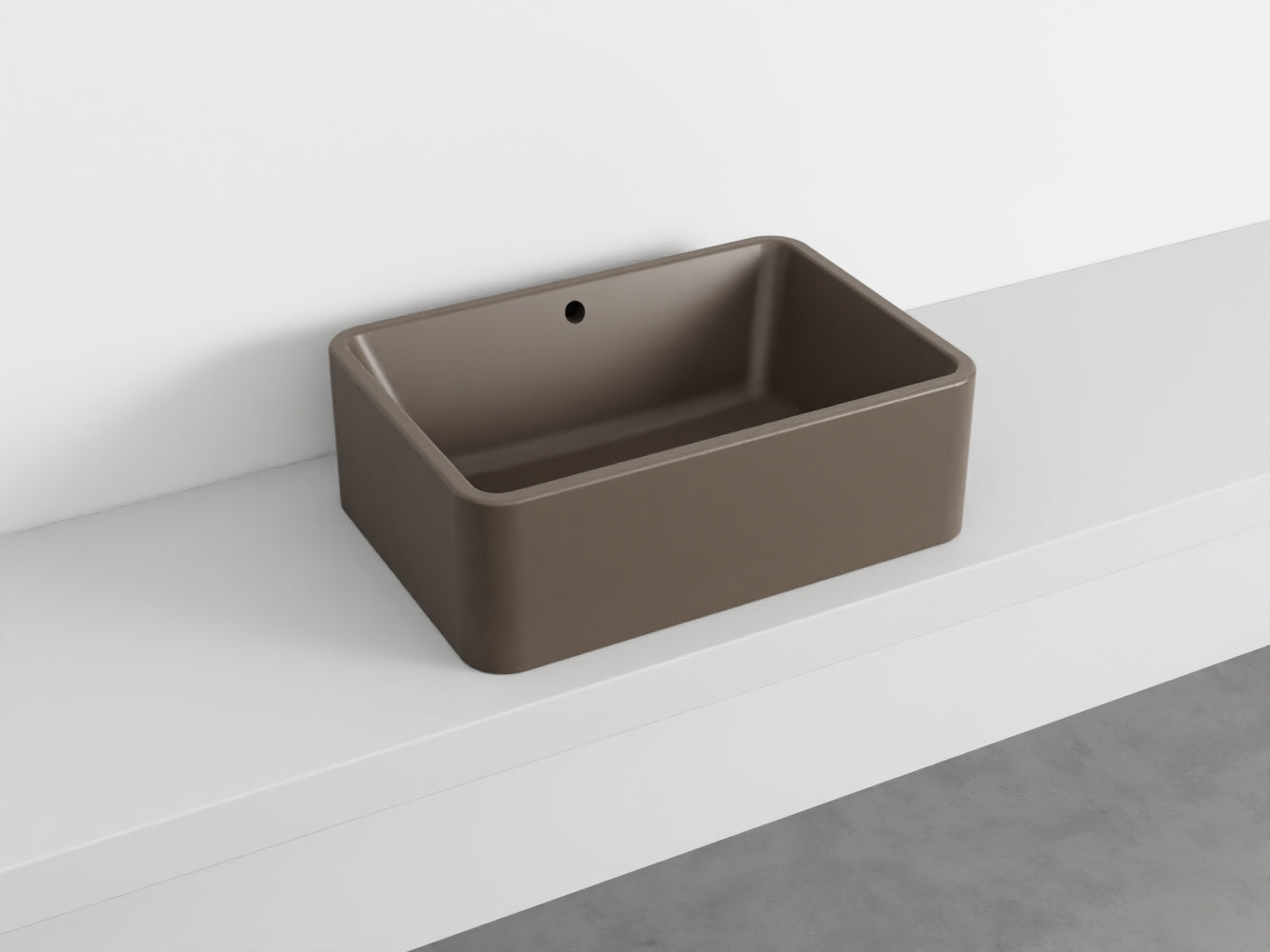 # LAVABO RETTANGOLARE da APPOGGIO 60x20H SHUI COMFORT - CIELO lavandino in ceramica per bagno