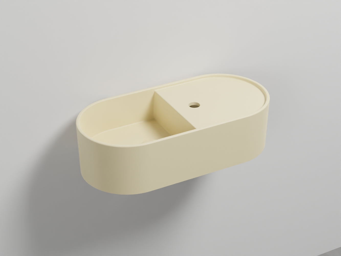 # LAVABO LES PETITES OVALE 60 MONOFORO - CIELO installazione sia sospesa che da appoggio per bagno