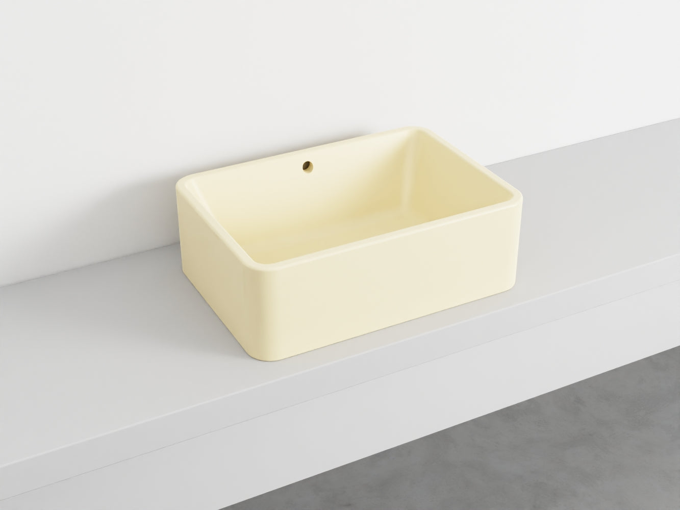 # LAVABO RETTANGOLARE da APPOGGIO 60x20H SHUI COMFORT - CIELO lavandino in ceramica per bagno
