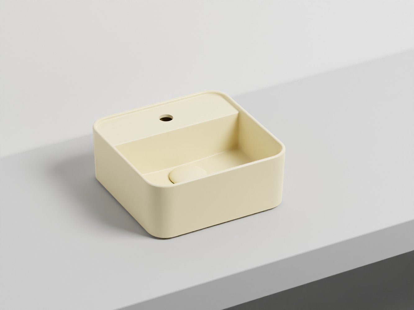 # LAVABO LES PETITES QUADRATO MONOFORO 28 - CIELO lavandino bagno da appoggio compatto