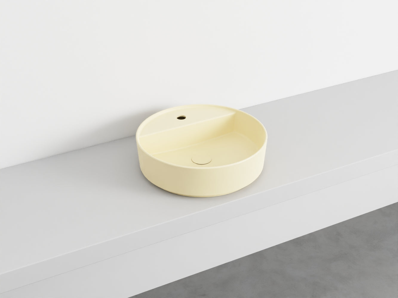 # LAVABO TONDO MONOFORO da APPOGGIO SHUI COMFORT - CIELO lavandino in ceramica per bagno