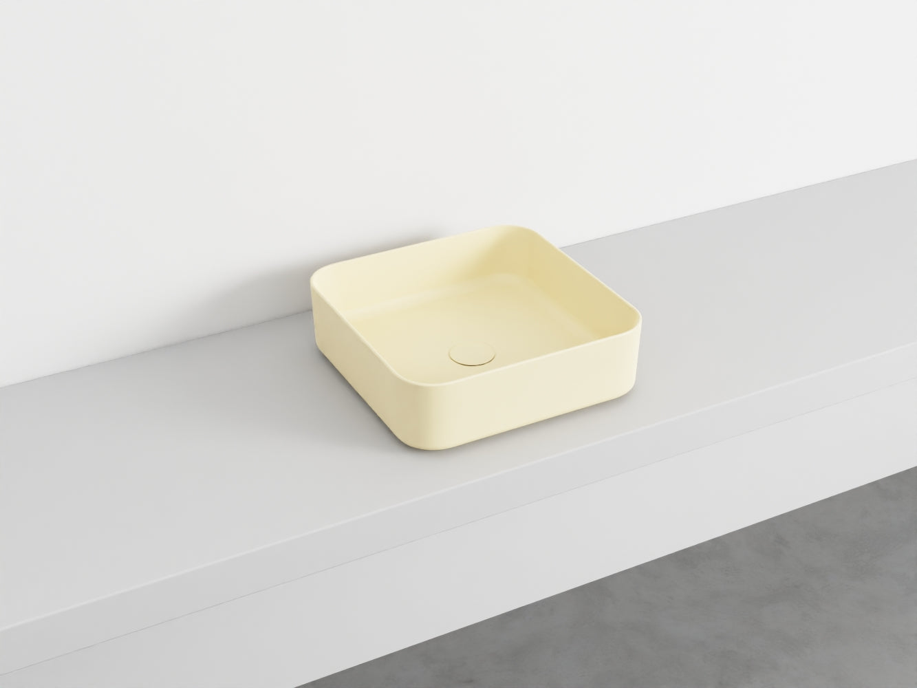 # LAVABO QUADRATO da APPOGGIO SHUI COMFORT - CIELO lavandino per bagno in ceramica