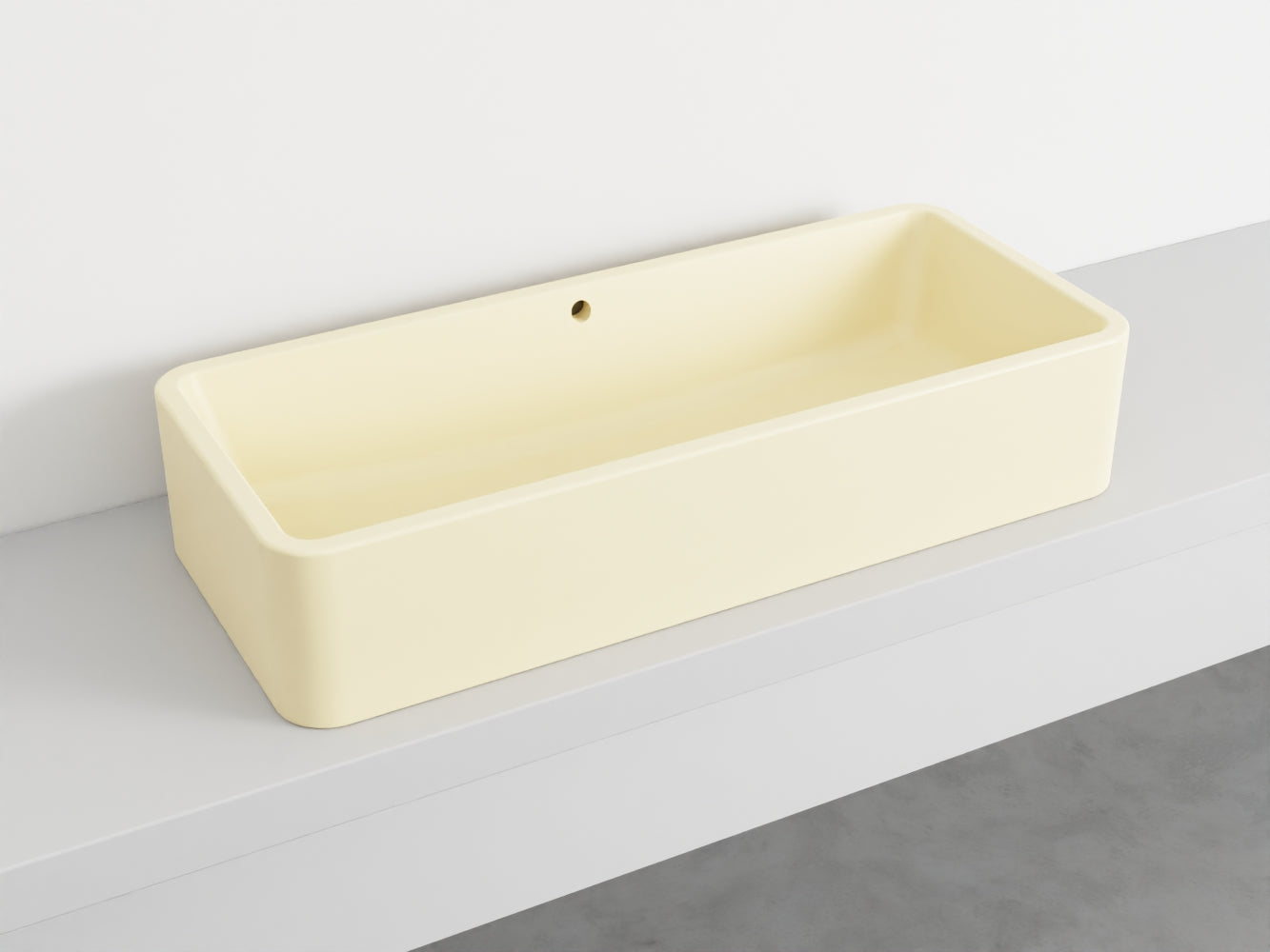 # LAVABO RETTANGOLARE da APPOGGIO 100x20H SHUI COMFORT - CIELO lavandino da appoggio in ceramica per bagno