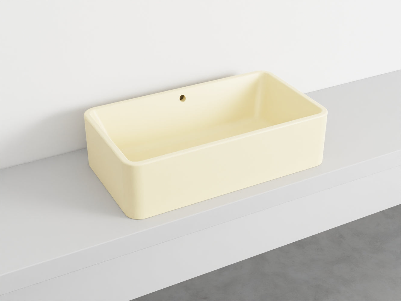 # LAVABO RETTANGOLARE da APPOGGIO 75x20H SHUI COMFORT - CIELO lavandino in ceramica per bagno