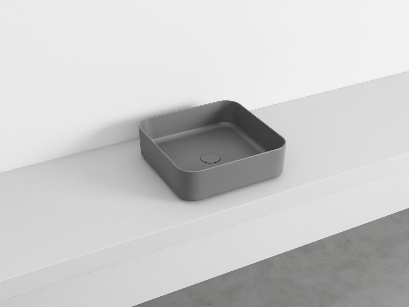 # LAVABO QUADRATO da APPOGGIO SHUI COMFORT - CIELO lavandino per bagno in ceramica