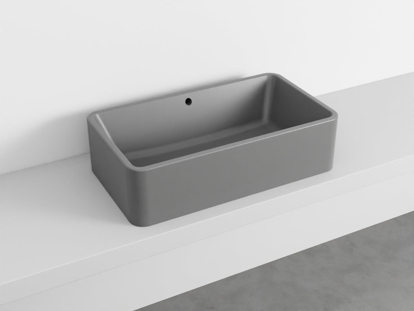 # LAVABO RETTANGOLARE da APPOGGIO 75x20H SHUI COMFORT - CIELO lavandino in ceramica per bagno