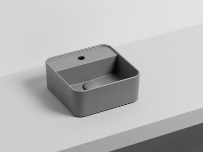 # LAVABO LES PETITES QUADRATO MONOFORO 28 - CIELO lavandino bagno da appoggio compatto